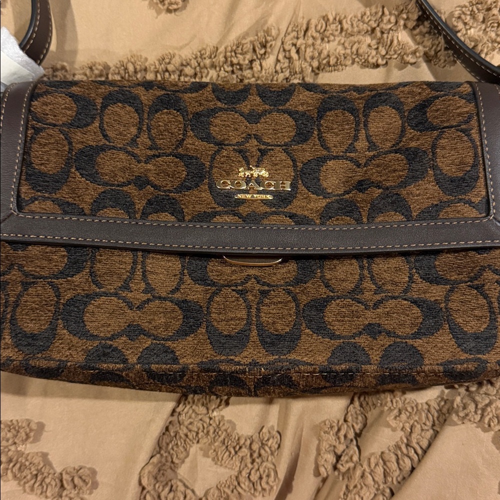 Etta Small Flap Shoulder Bag In Signature Chenille - Picture 6 of 8